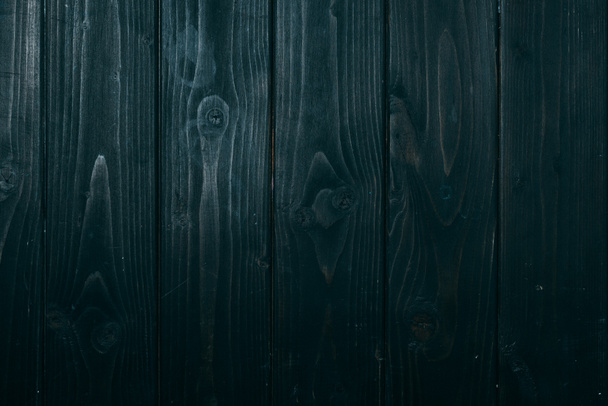 felülnézet függőleges sötét kék fa deszka felület háttér - Fotó, kép