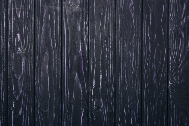 top view of black wooden planks surface for background - Foto, Imagem