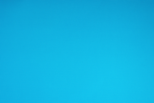 top view of blue surface with tiny white polka dot pattern for background - Foto, afbeelding