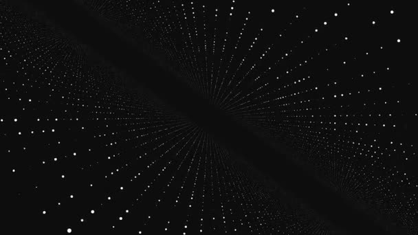 abstrakter Hintergrund mit animierter Bewegung von Punkten. magisch flackernde Punkte oder leuchtende Flugpunkte - Filmmaterial, Video