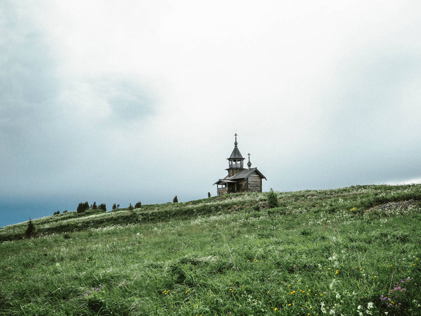 Wooden church on the Hill. Kizhi Island - Photo, Image