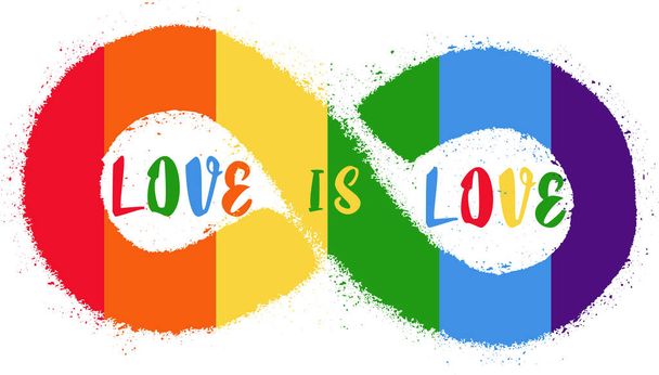 LGBT rights symbol. Gay parade sign - Vetor, Imagem