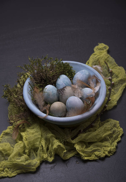 easter eggs with decor - Foto, Imagem