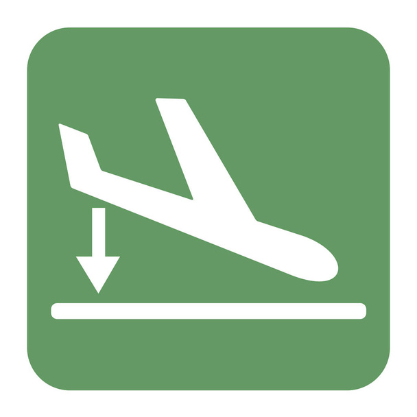 Icono de avión de aterrizaje de salida simple
 - Vector, imagen