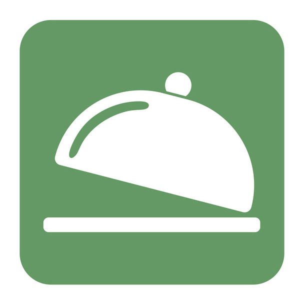 Cloche icon simple flat style - Vector, Image