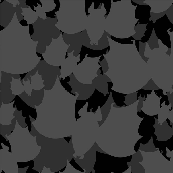 Bat pattern seamless. Night animals ornament. Vector backgroun - Вектор,изображение