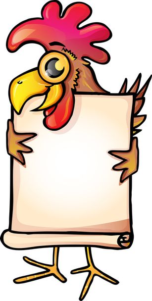 Pollo con striscione
 - Vettoriali, immagini