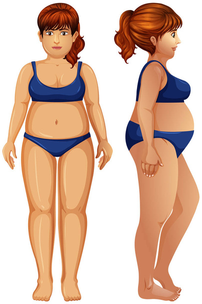 Ilustrace číslo obézní žena - Vektor, obrázek