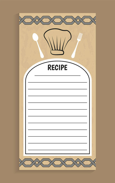 Примітка рецепта та вилка ножа Векторні ілюстрації
 - Вектор, зображення