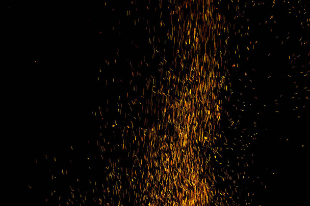 jiskry a oheň na černém pozadí - Fotografie, Obrázek