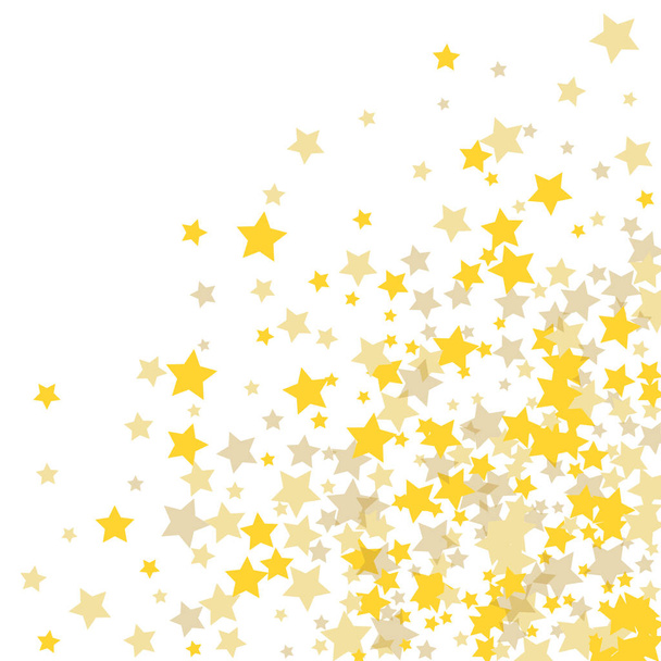 Altın düzensizce konfeti-yıldız dağınık  - Vektör, Görsel