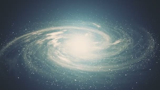 Een mooie ruimte scène met een roterende sterrenstelsel - Video
