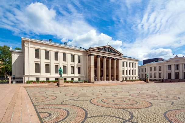 Oslo, Norway - July 15, 2015: The University of Oslo is the oldest and largest university in Norway in Oslo - 写真・画像