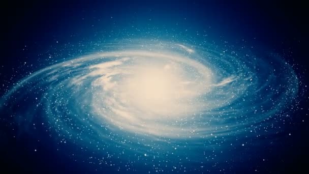 Een mooie ruimte scène met een roterende sterrenstelsel - Video