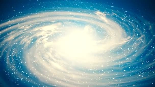 Kaunis avaruuskohtaus pyörivällä galaksilla
 - Materiaali, video