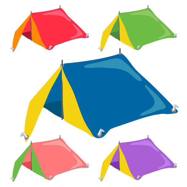 tent vector collection design, canopy vector collection design - Vektor, obrázek
