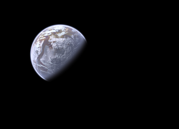 Grey planet in space - Фото, изображение