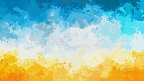 astratto animato colorato sfondo senza soluzione di continuità loop video - effetto acquerello - cielo blu su calda estate giallo spiaggia colore
 - Filmati, video