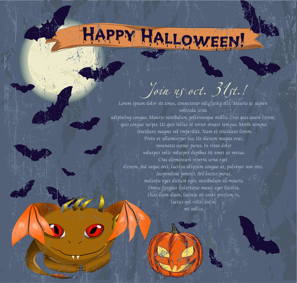 Invitation Halloween poster. - Vector, Image