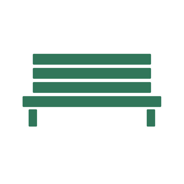 Venkovní park dřevěná lavice vektorové ikony glyp - Vektor, obrázek