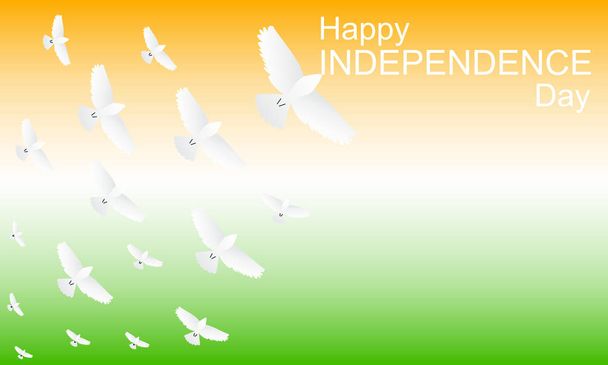 Concept voor dag van de Indiase onafhankelijkheid. Happy dag van de onafhankelijkheid. Vector grafische afbeelding. - Vector, afbeelding