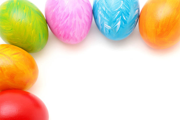 velikonoční vejce rám na bílém pozadí - Fotografie, Obrázek