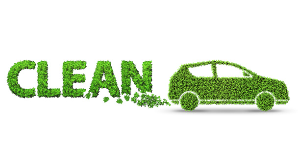 Conceito de combustível limpo e eco friendly carros - 3d renderização - Foto, Imagem
