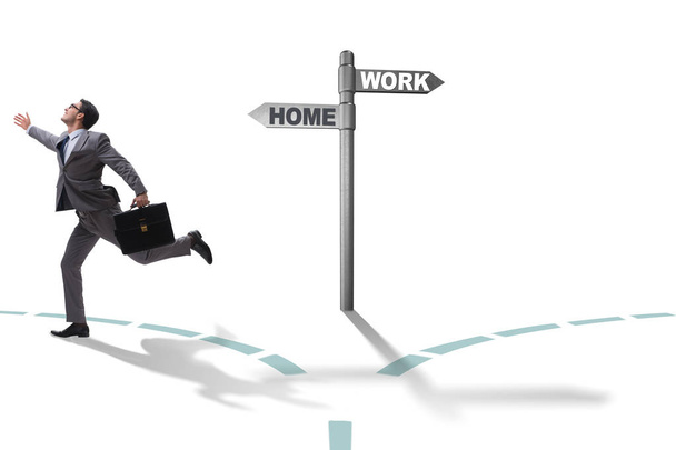 Концепция трудовой жизни или домашнего баланса - Фото, изображение