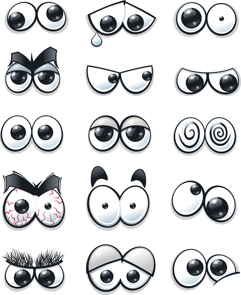Cartoon Eyes Collection - Vector, Image
