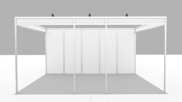 Prázdné bílé obchodní stánek booth systém - Fotografie, Obrázek