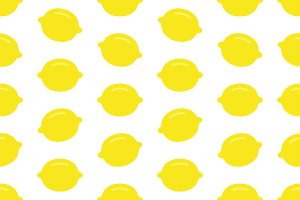 レモンとのシームレスなパターン。フラット スタイル。白い背景に分離 - ベクター画像