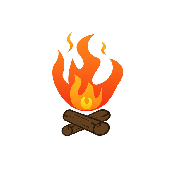 campfire vector icon - Vector, Image