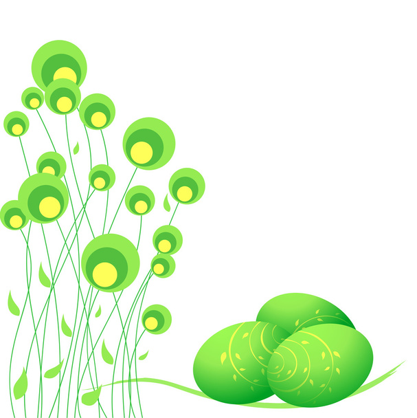 Green Easter eggs - Vektor, obrázek