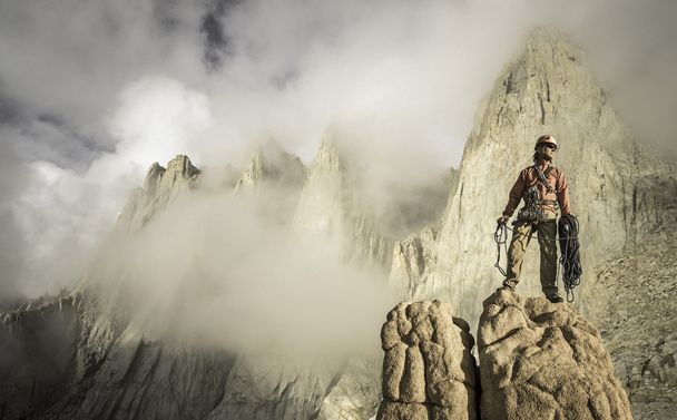 Climber on the summit. - Photo, Image