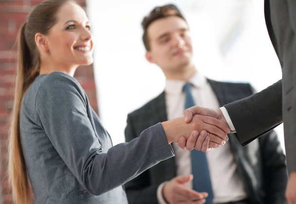 closeup of a business handshake partners. - Photo, Image