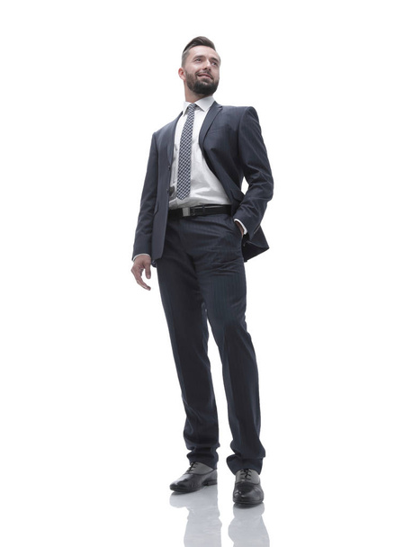 in full growth. businessman with crossed arms - Foto, afbeelding