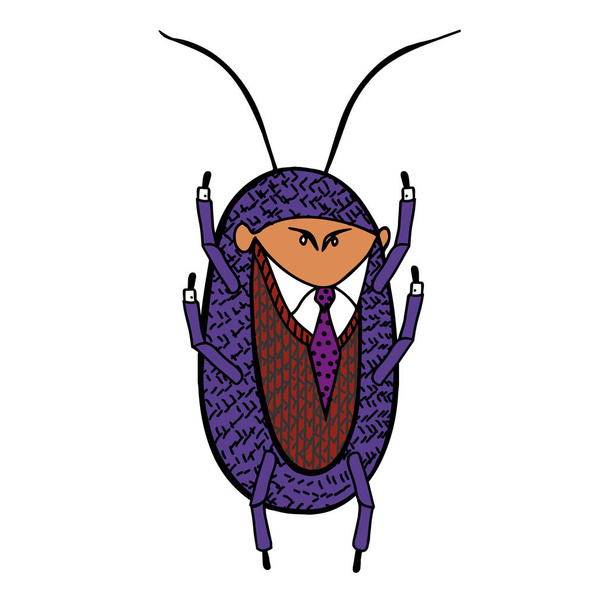 Κατσαρίδα σε ένα καλό κοστούμι.  - Φωτογραφία, εικόνα