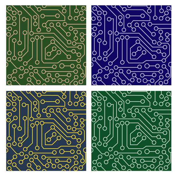 patroon van elektronische schakeling - Vector, afbeelding