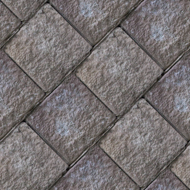 Fragmento diagonal da parede de pedra com pedaços de cimento
 - Foto, Imagem