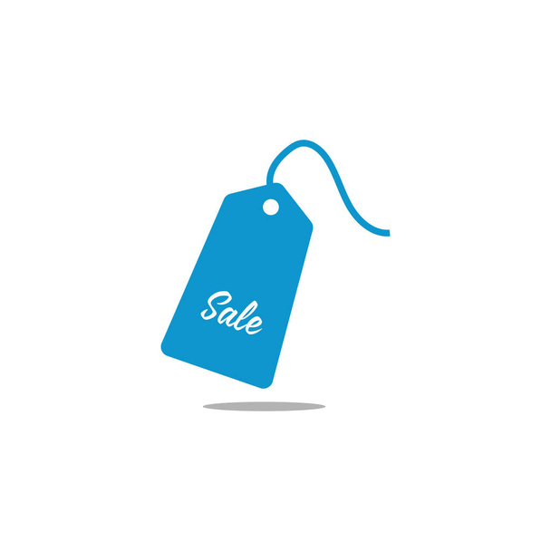 Blue price tag retail logo design template vector - Vector, afbeelding