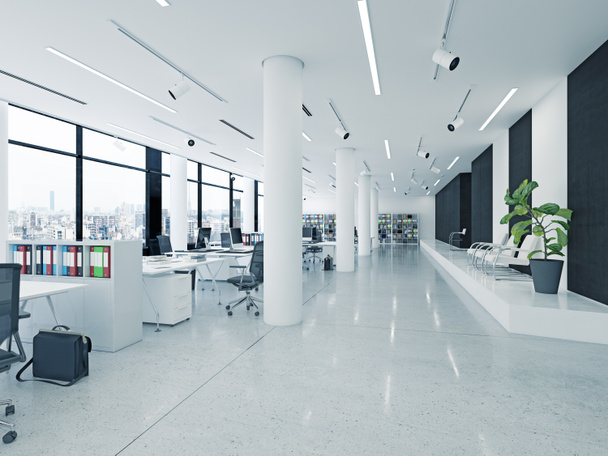 modern loft office interior. 3d rendering concept - Photo, Image