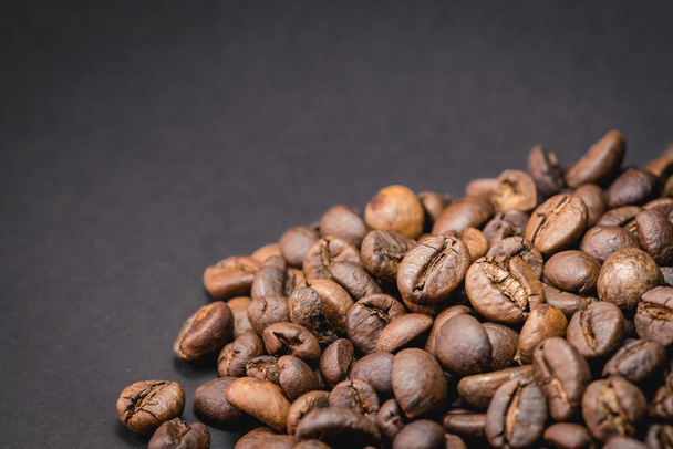 Close up of coffee beans are the background. - Photo, Image