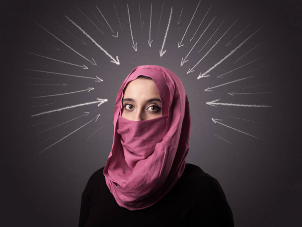 Muslim woman wearing niqab - Foto, Imagem