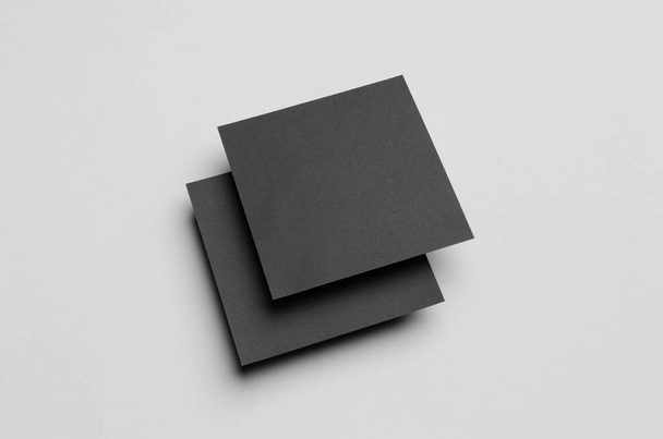 Black Square Flyer / Invitation Mock-Up - Valokuva, kuva