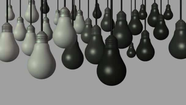 Innovation Idee Kreativität Glühbirne - Filmmaterial, Video