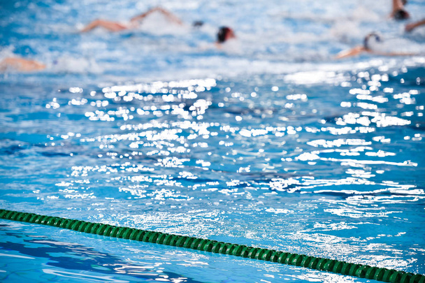 Unfocused image of a water polo match  - Photo, Image