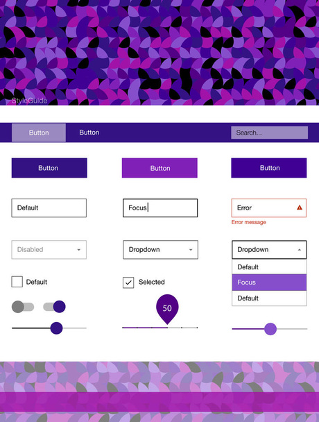 Light Purple, Pink vector wireframe kit with dots. Beautiful ui ux kit with colorful dots in its header. Simple colorful design for websites. - Vector, Image