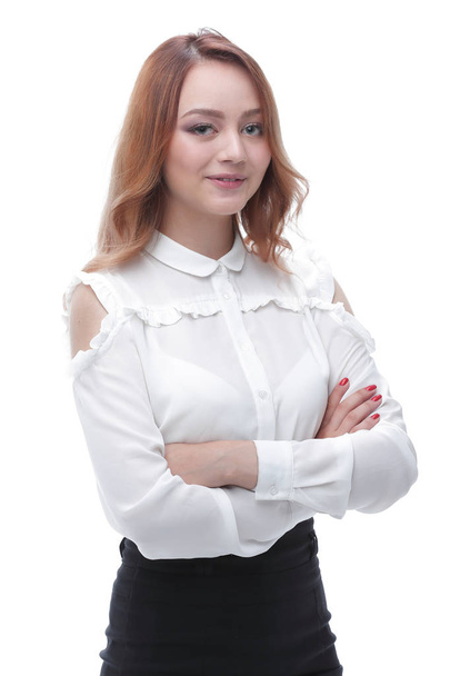 Fashionable portrait of beautiful young business woman - Foto, afbeelding