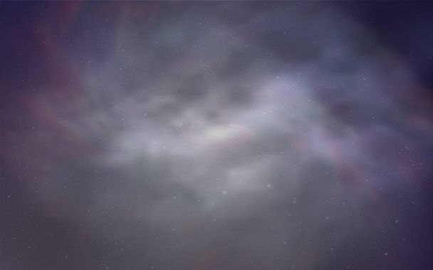 Textura vectorial púrpura claro con estrellas de la Vía Láctea. Estrellas del espacio sobre fondo abstracto borroso con gradiente. El mejor diseño para su anuncio, cartel, banner
. - Vector, Imagen
