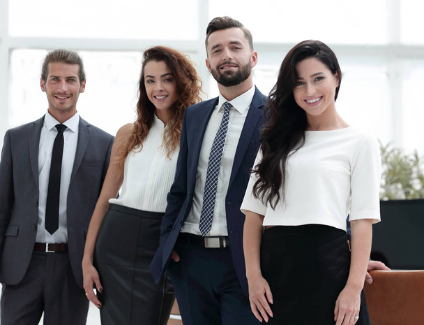 successful business team in office - Фото, изображение